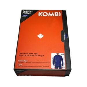 [NEW] KOMBI Sapphire Blue RedHeat Long Sleeve Lightweight Base Layer - Sz S
